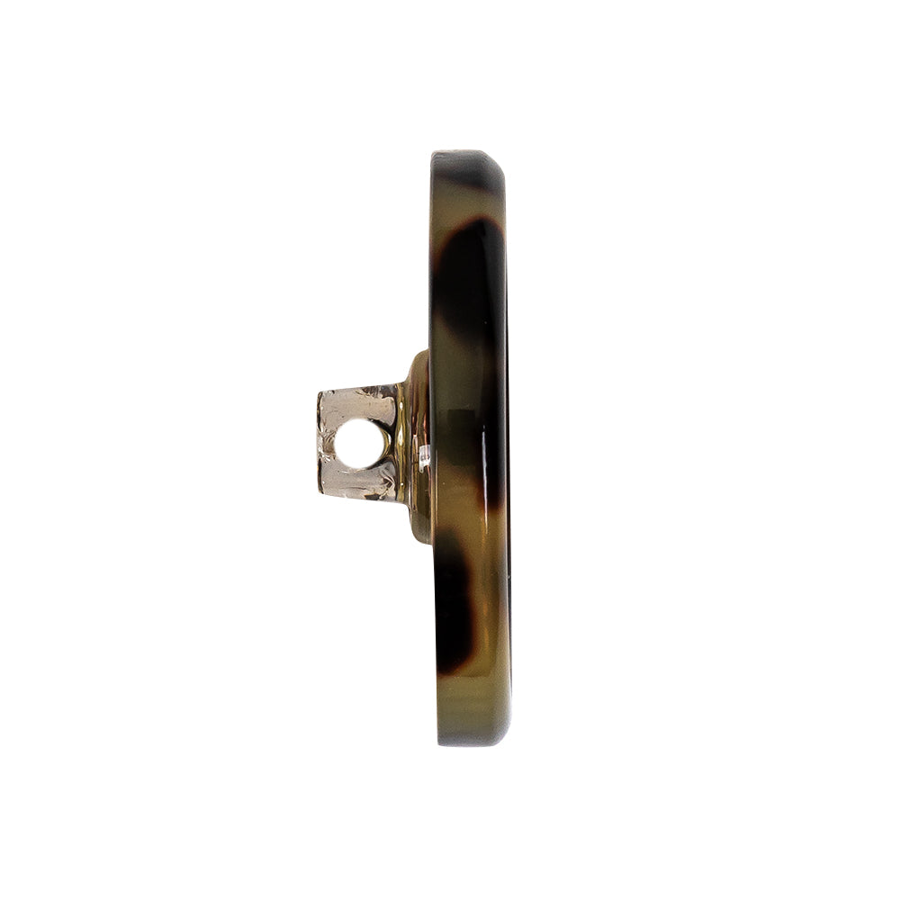 Golden Beige and Black Tortoiseshell Translucent Shank Back Plastic Button - 42L/27mm Folded Golden Beige and Black Tortoiseshell Translucent Shank Back Plastic Button - 42L/27mm Folded