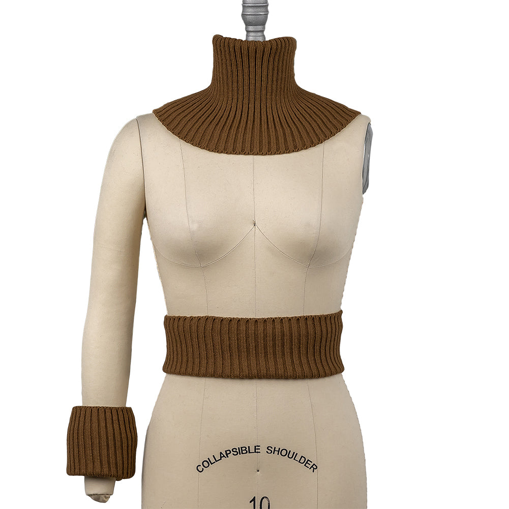 Alta Caramel Chunky 2x2 Rib Knit Sweater Trim Bundle - 3pc Alta Caramel Chunky 2x2 Rib Knit Sweater Trim Bundle - 3pc