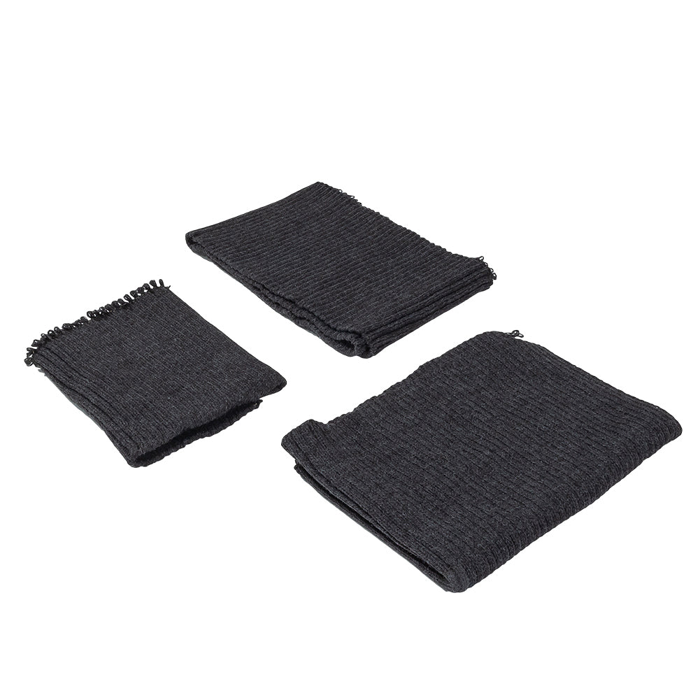 Alta Raven Chunky 2x2 Rib Knit Sweater Trim Bundle - 3pc - Drape Alta Raven Chunky 2x2 Rib Knit Sweater Trim Bundle - 3pc - Drape