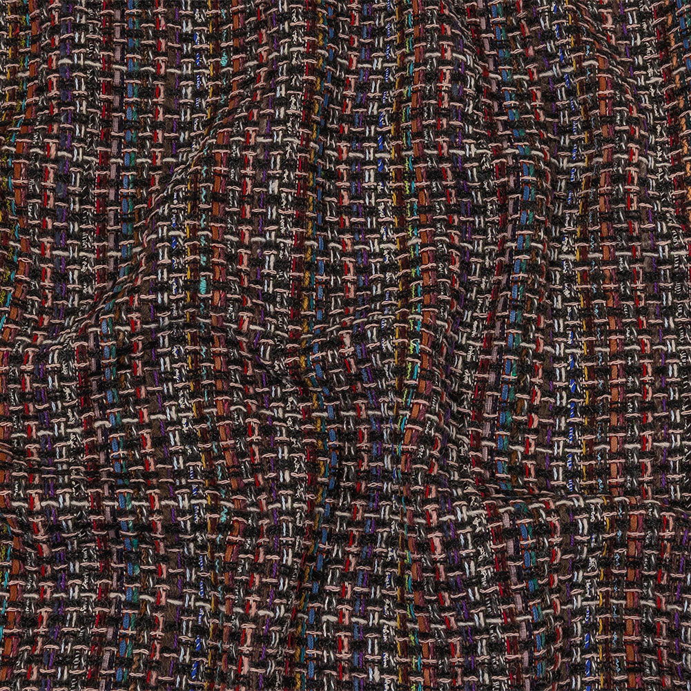 Charcoal and Multicolor Blended Wool Tweed Charcoal and Multicolor Blended Wool Tweed