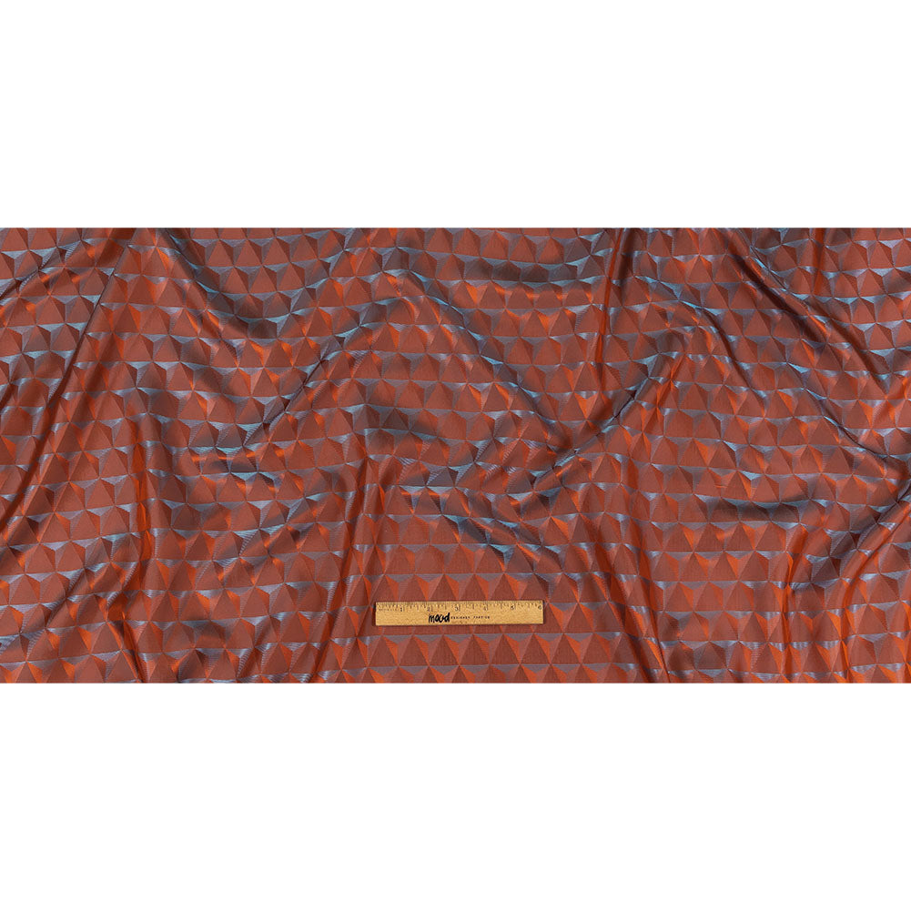 Blue and Orange Bi-Color Triangles Jacquard Lining Blue and Orange Bi-Color Triangles Jacquard Lining