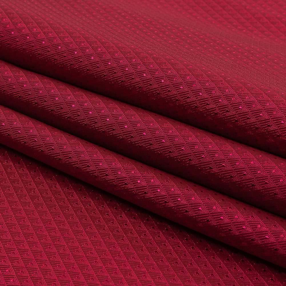 Magenta Mini Triangles Jacquard Lining Magenta Mini Triangles Jacquard Lining