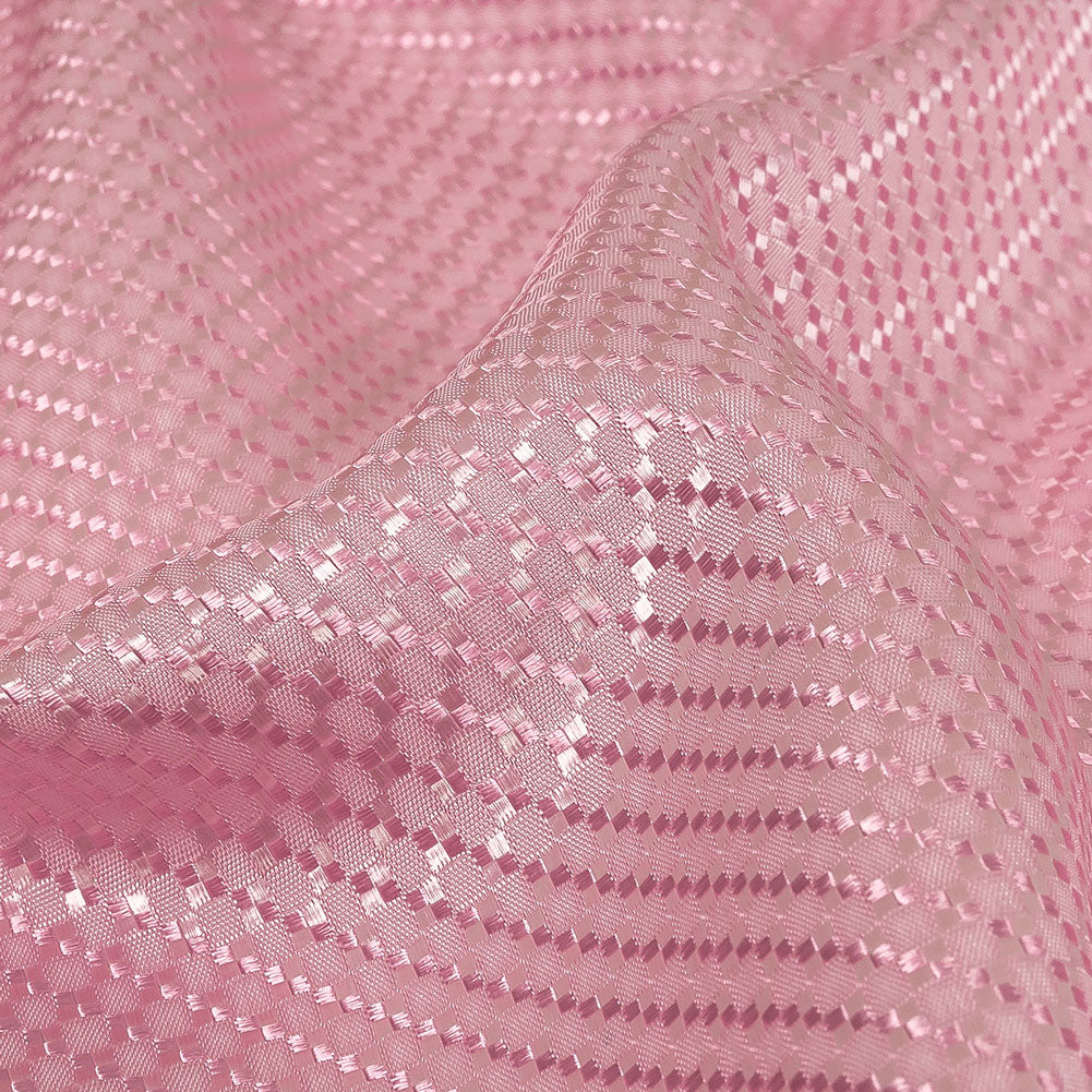 Baby Pink Mini Squares Jacquard Lining Baby Pink Mini Squares Jacquard Lining