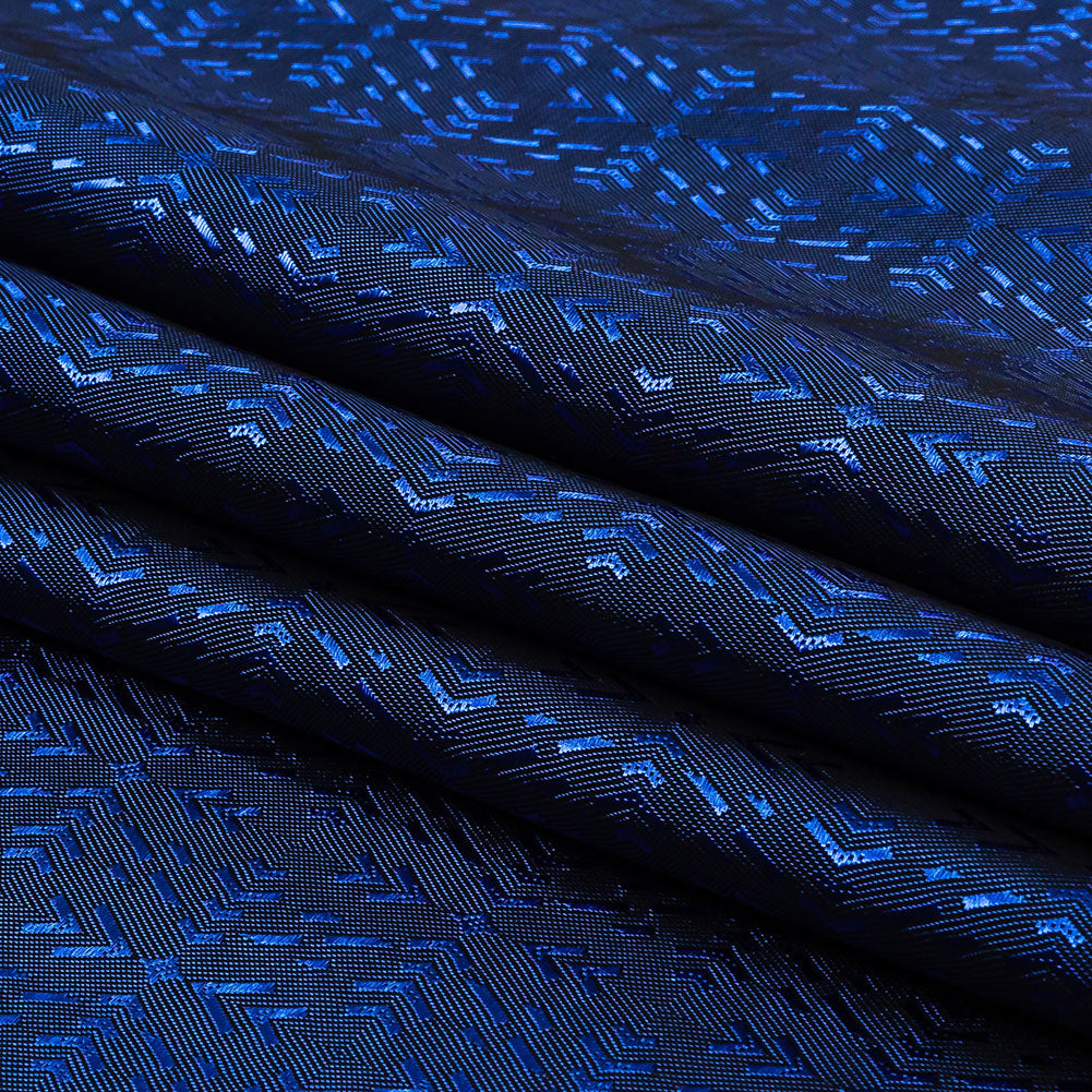 Cobalt and Navy Bi-Color Diamonds Jacquard Lining Cobalt and Navy Bi-Color Diamonds Jacquard Lining