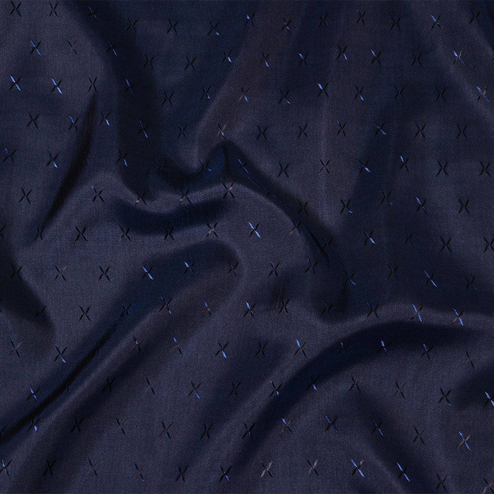 Xs Jacquard Lining - Black and Navy Bi-Color Xs Jacquard Lining - Black and Navy Bi-Color