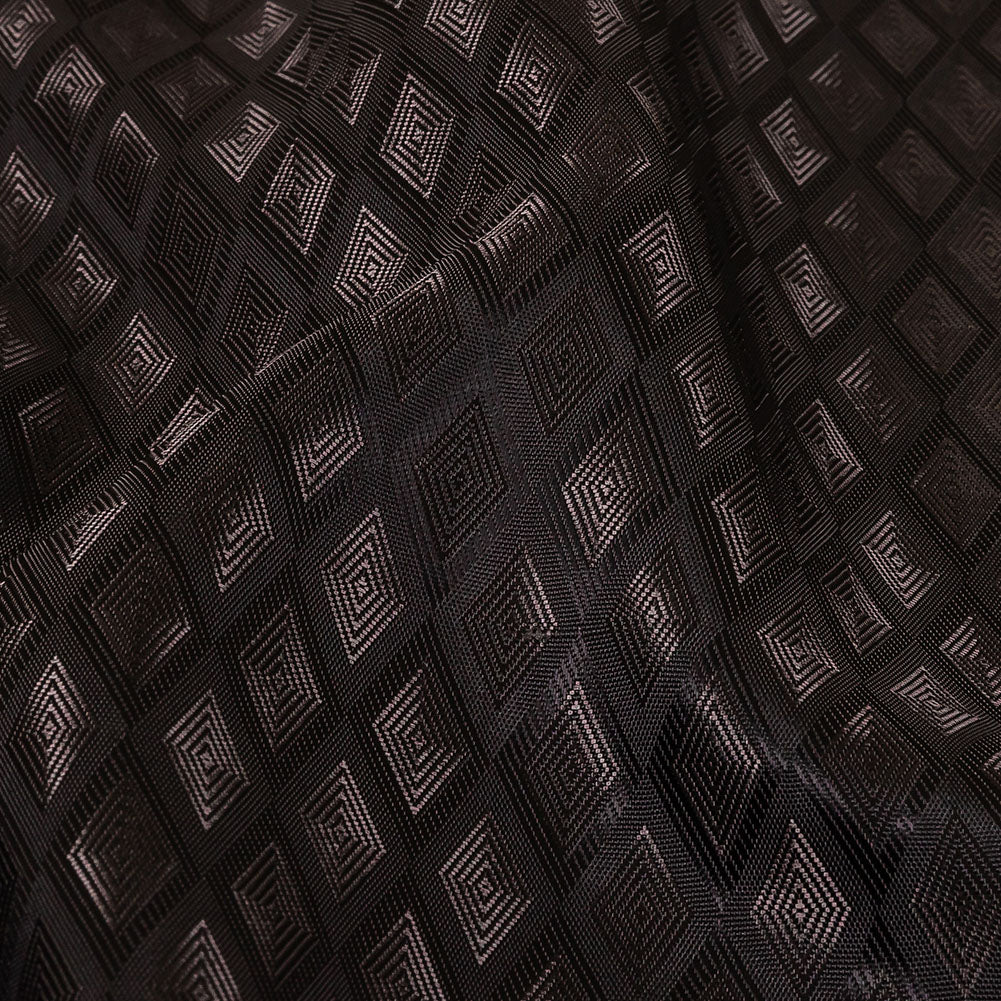 Black and Charcoal Diamonds Jacquard Lining Black and Charcoal Diamonds Jacquard Lining