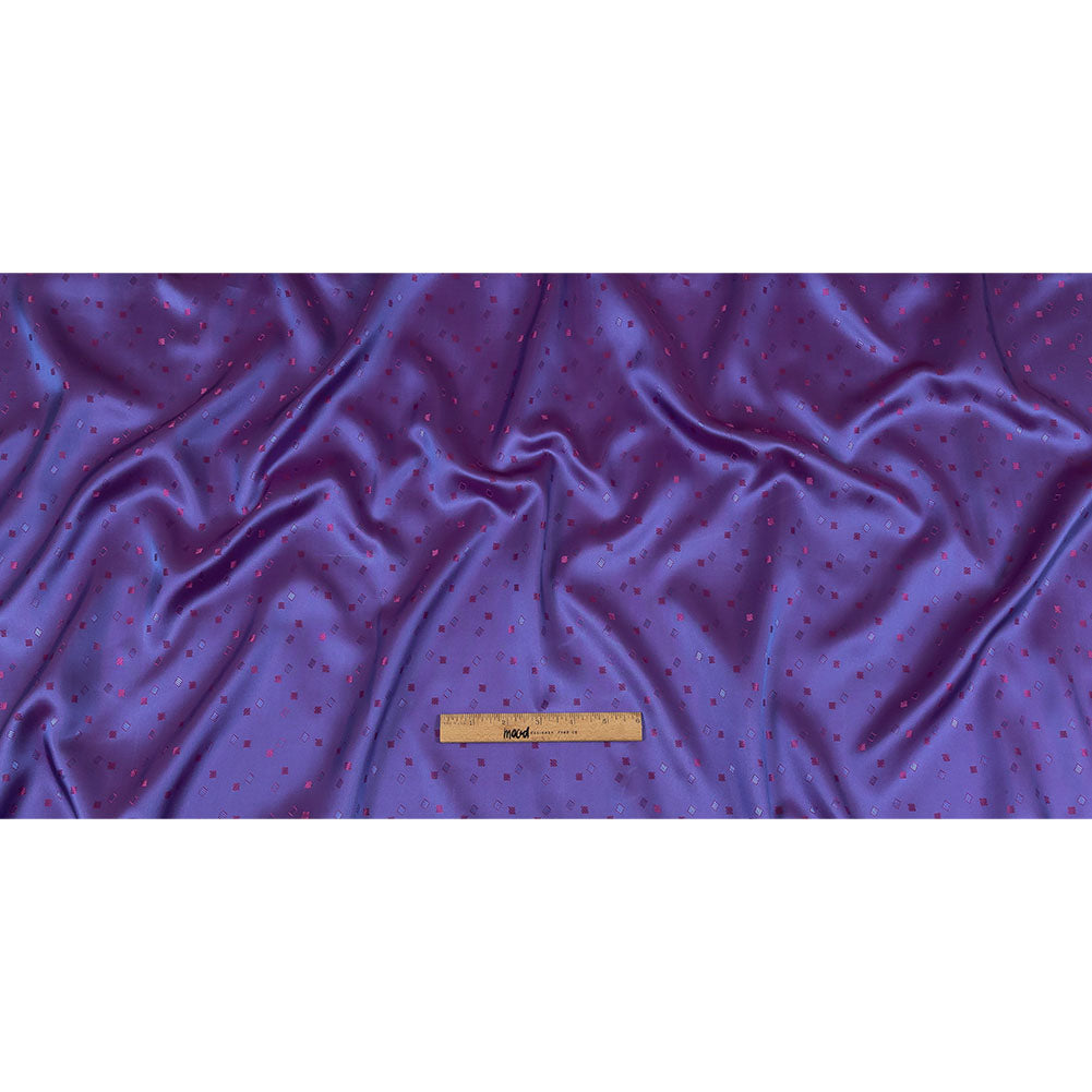 Purple and Blue Bi-Color Sprinkled Squares Jacquard Lining Purple and Blue Bi-Color Sprinkled Squares Jacquard Lining