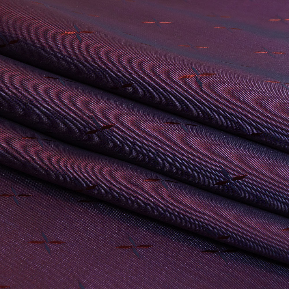 Xs Jacquard Lining - Red and Navy Bi-Color Xs Jacquard Lining - Red and Navy Bi-Color