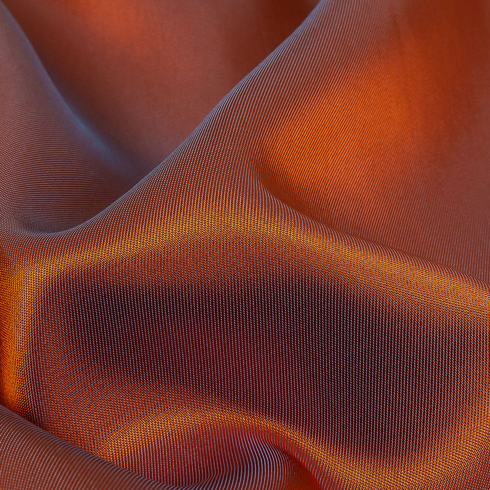 Iridescent Twill Lining - Orange and Aqua Iridescent Twill Lining - Orange and Aqua