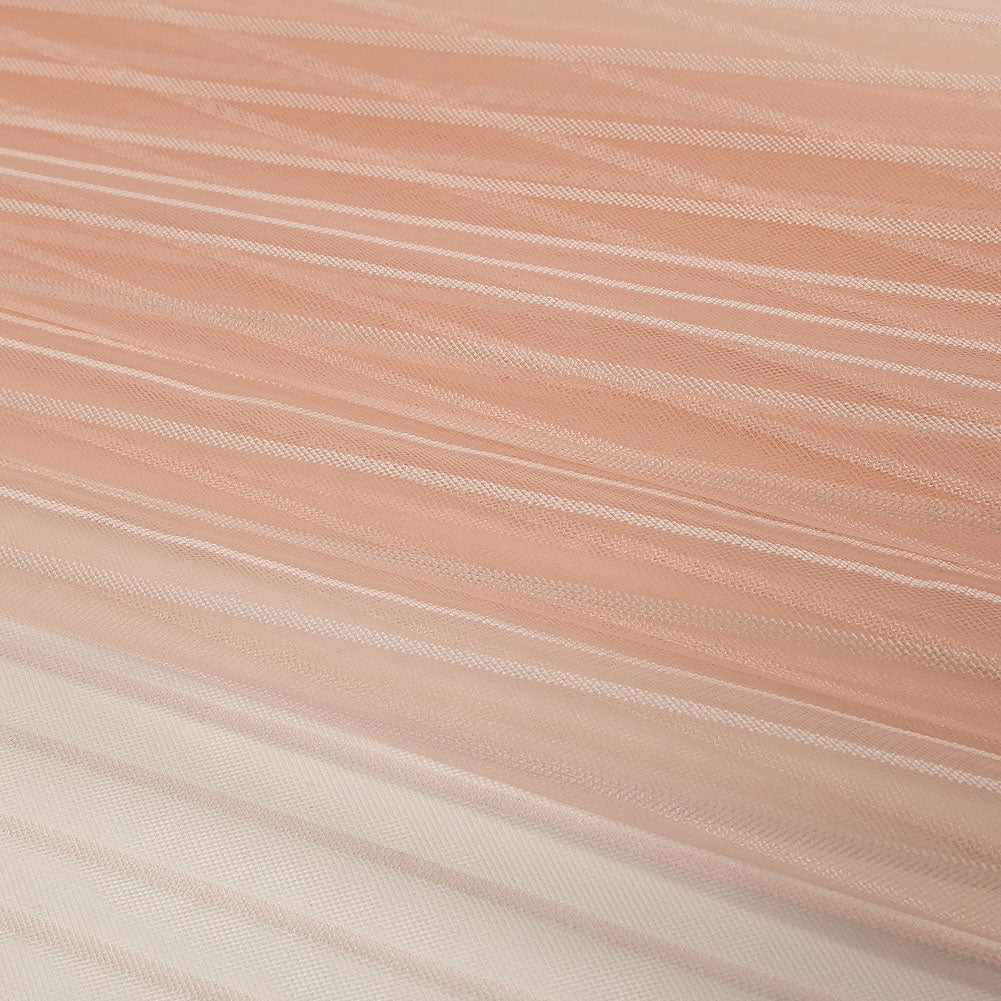 Embroidery Striped Tulle - Blush - Elsinore Collection Embroidery Striped Tulle - Blush - Elsinore Collection