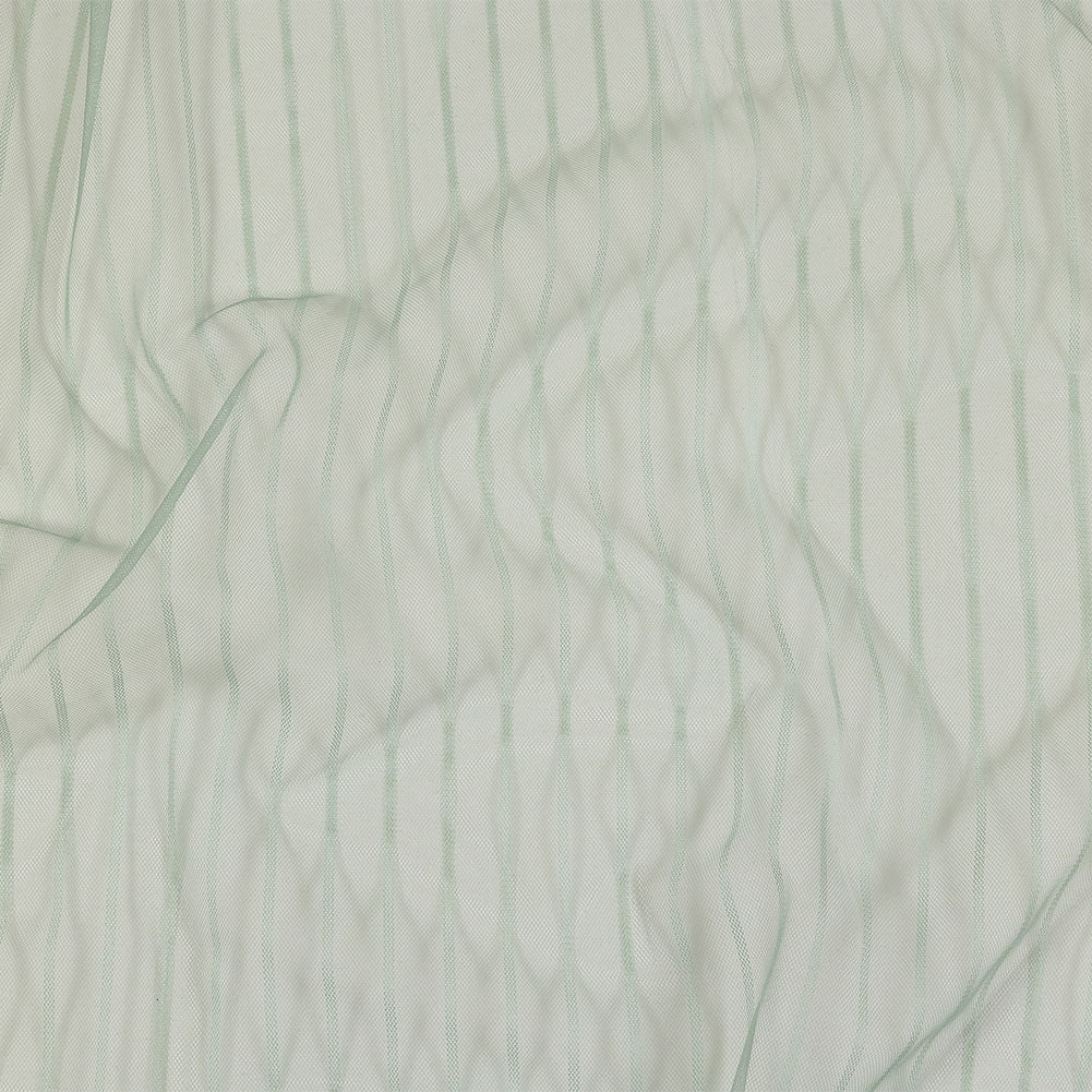 Embroidery Striped Tulle - Gray Green - Elsinore Collection Embroidery Striped Tulle - Gray Green - Elsinore Collection
