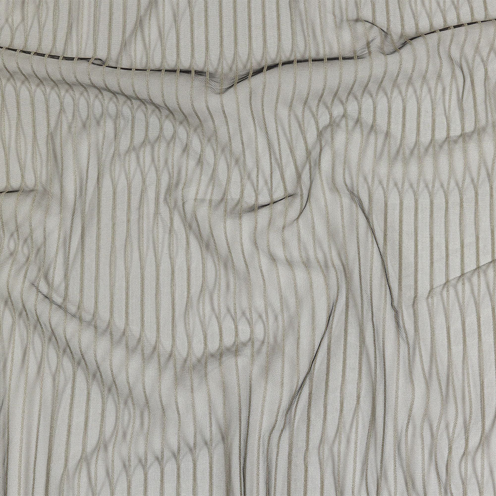 Embroidery Striped Tulle - Black and Gray - Elsinore Collection Embroidery Striped Tulle - Black and Gray - Elsinore Collection