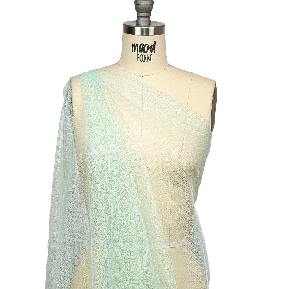 Point D'Esprit Tulle - Mint - Remi Collection - Drape Point D'Esprit Tulle - Mint - Remi Collection - Drape