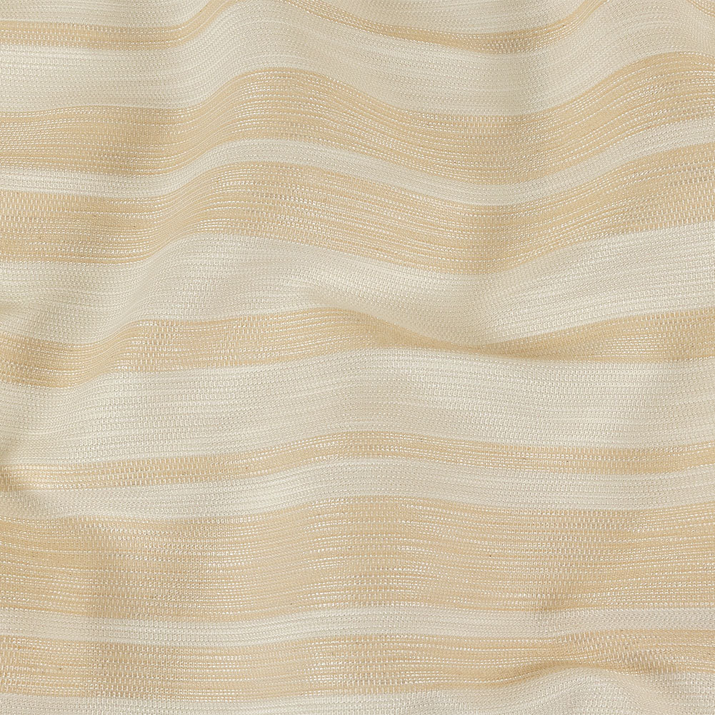Pale Gold and Ivory Striped Polyester Woven Pale Gold and Ivory Striped Polyester Woven