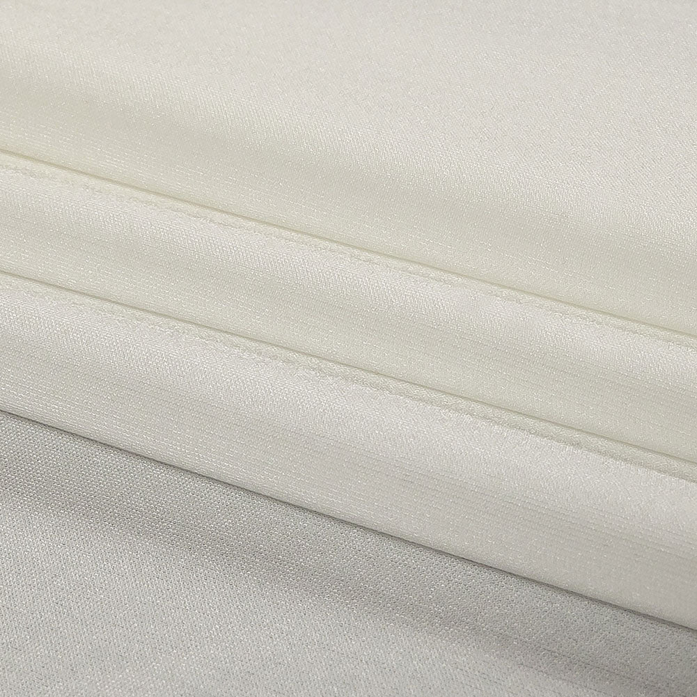 White Lightweight Stretch Polyester Tricot Folded White Lightweight Stretch Polyester Tricot Folded