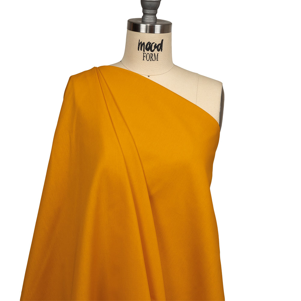 Golden Yellow Polyester and Cotton Poplin Drape Golden Yellow Polyester and Cotton Poplin Drape