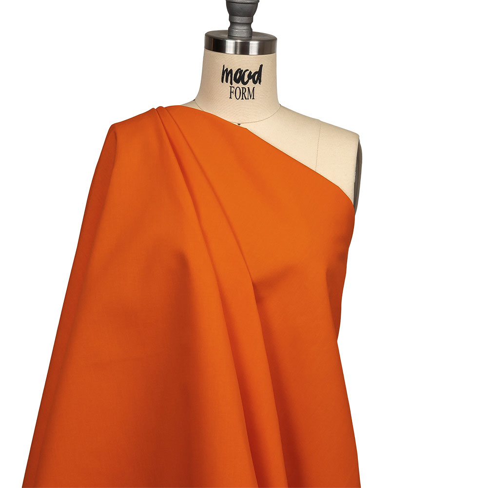 Carrot Polyester and Cotton Poplin Drape Carrot Polyester and Cotton Poplin Drape