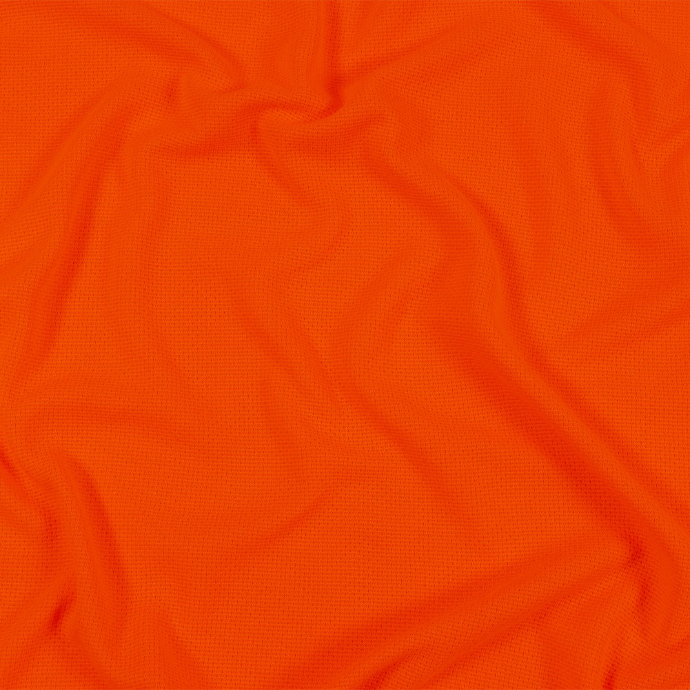Hi-Vis Neon Orange Polyester Pique Knit Hi-Vis Neon Orange Polyester Pique Knit