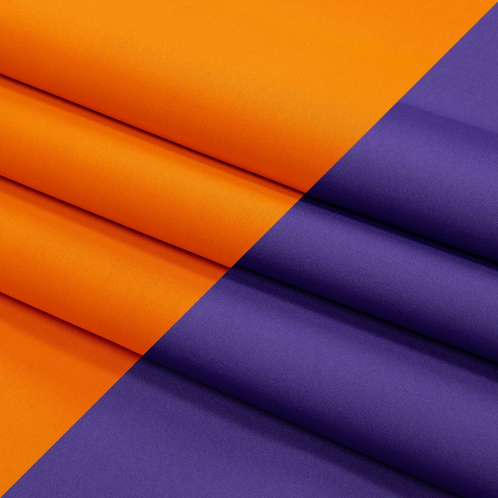 Double Faced Stretch Neoprene 3yd Bundle - Carrot and Imperial Purple - Wave Collection - Folded Double Faced Stretch Neoprene 3yd Bundle - Carrot and Imperial Purple - Wave Collection - Folded