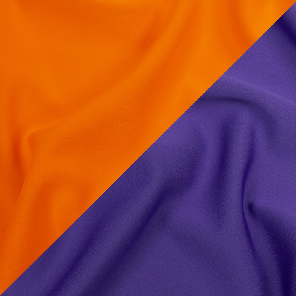 Double Faced Stretch Neoprene 3yd Bundle - Carrot and Imperial Purple - Wave Collection Double Faced Stretch Neoprene 3yd Bundle - Carrot and Imperial Purple - Wave Collection