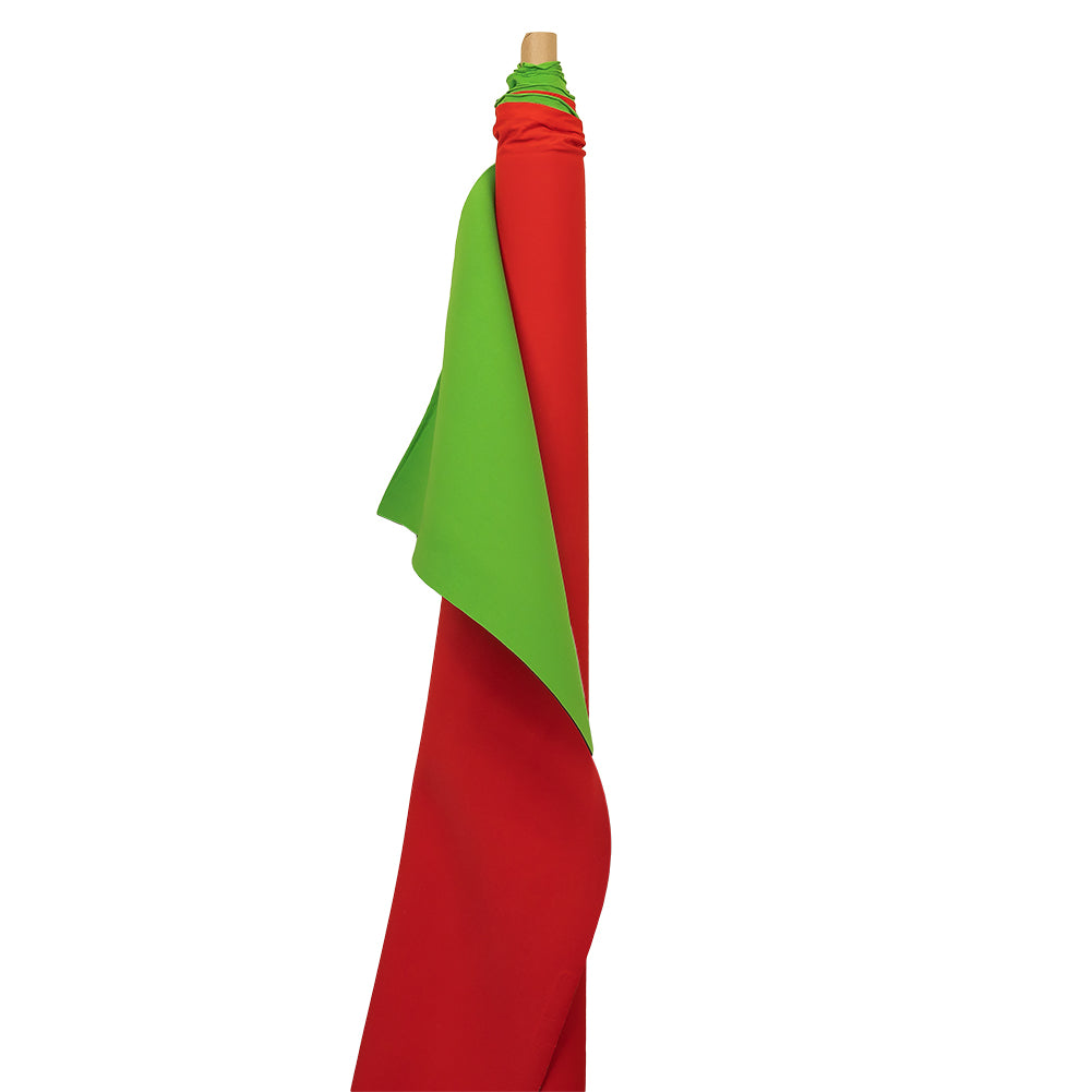 Double Faced Stretch Neoprene 3yd Bundle - True Red and Classic Green - Wave Collection - Drape Double Faced Stretch Neoprene 3yd Bundle - True Red and Classic Green - Wave Collection - Drape