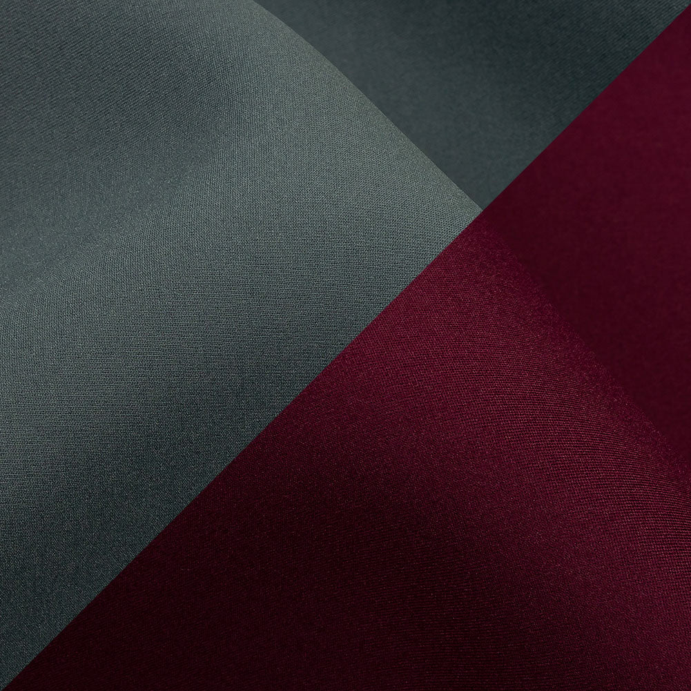 Double Faced Stretch Neoprene 3yd Bundle - Bordeaux and Gray Blue - Wave Collection - Detail Double Faced Stretch Neoprene 3yd Bundle - Bordeaux and Gray Blue - Wave Collection - Detail
