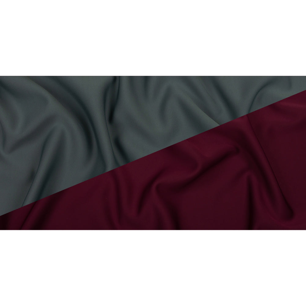 Double Faced Stretch Neoprene 3yd Bundle - Bordeaux and Gray Blue - Wave Collection - Full Double Faced Stretch Neoprene 3yd Bundle - Bordeaux and Gray Blue - Wave Collection - Full