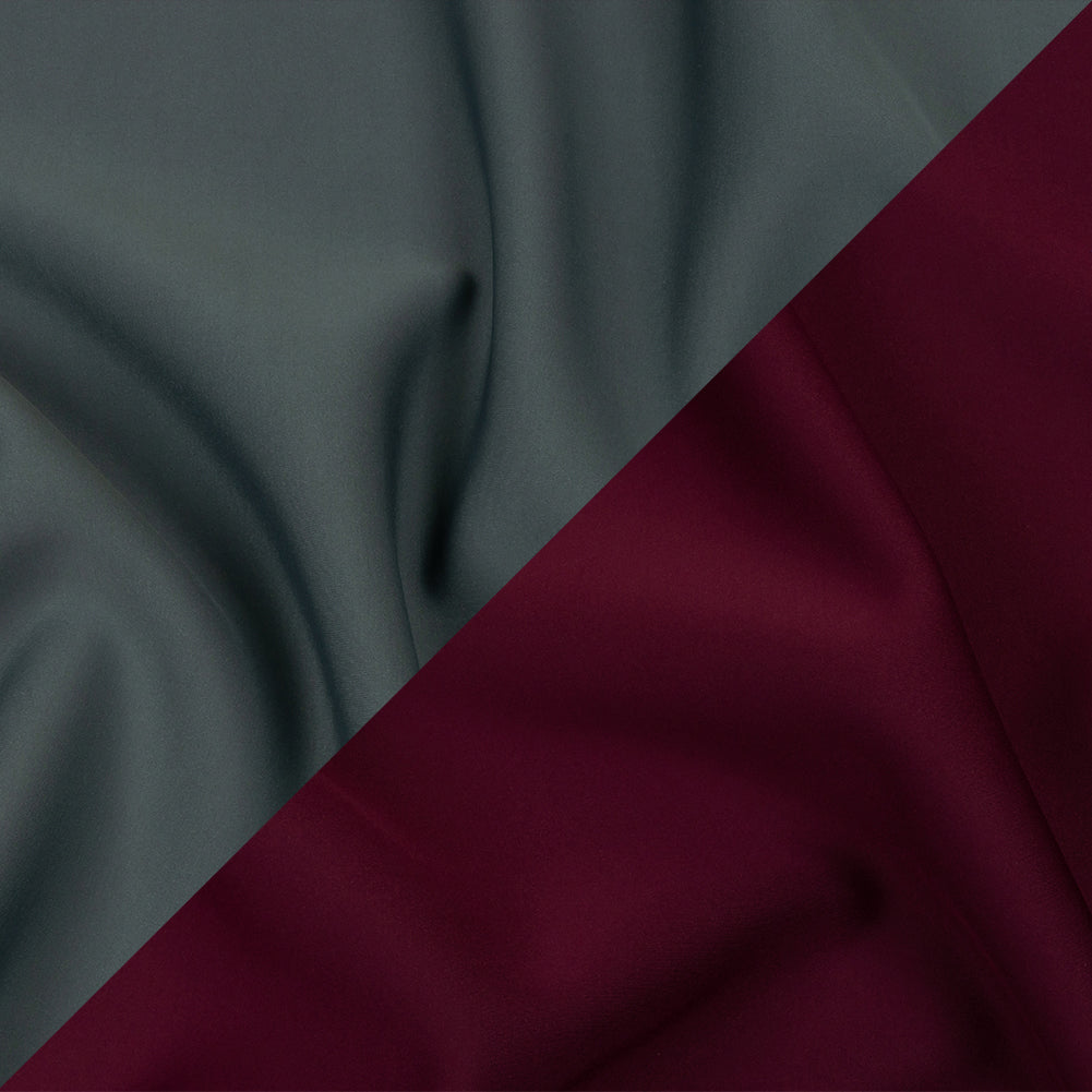 Double Faced Stretch Neoprene 3yd Bundle - Bordeaux and Gray Blue - Wave Collection Double Faced Stretch Neoprene 3yd Bundle - Bordeaux and Gray Blue - Wave Collection