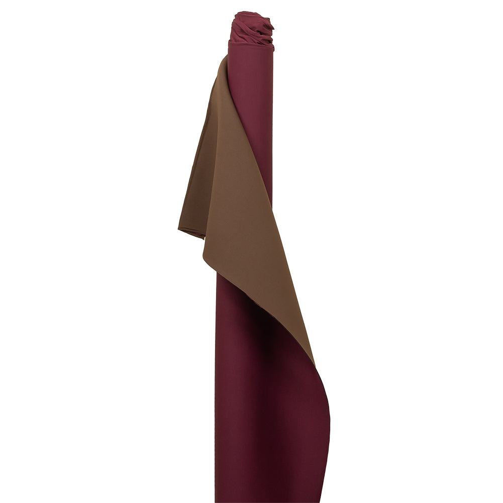 Double Faced Stretch Neoprene 3yd Bundle - Bordeaux and Fondue Fudge - Wave Collection - Drape Double Faced Stretch Neoprene 3yd Bundle - Bordeaux and Fondue Fudge - Wave Collection - Drape