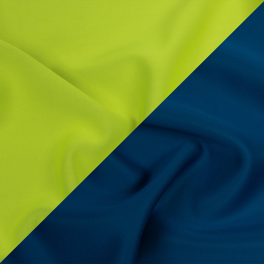 Double Faced Stretch Neoprene 3yd Bundle - Twilight Blue and Neon Lime - Wave Collection Double Faced Stretch Neoprene 3yd Bundle - Twilight Blue and Neon Lime - Wave Collection