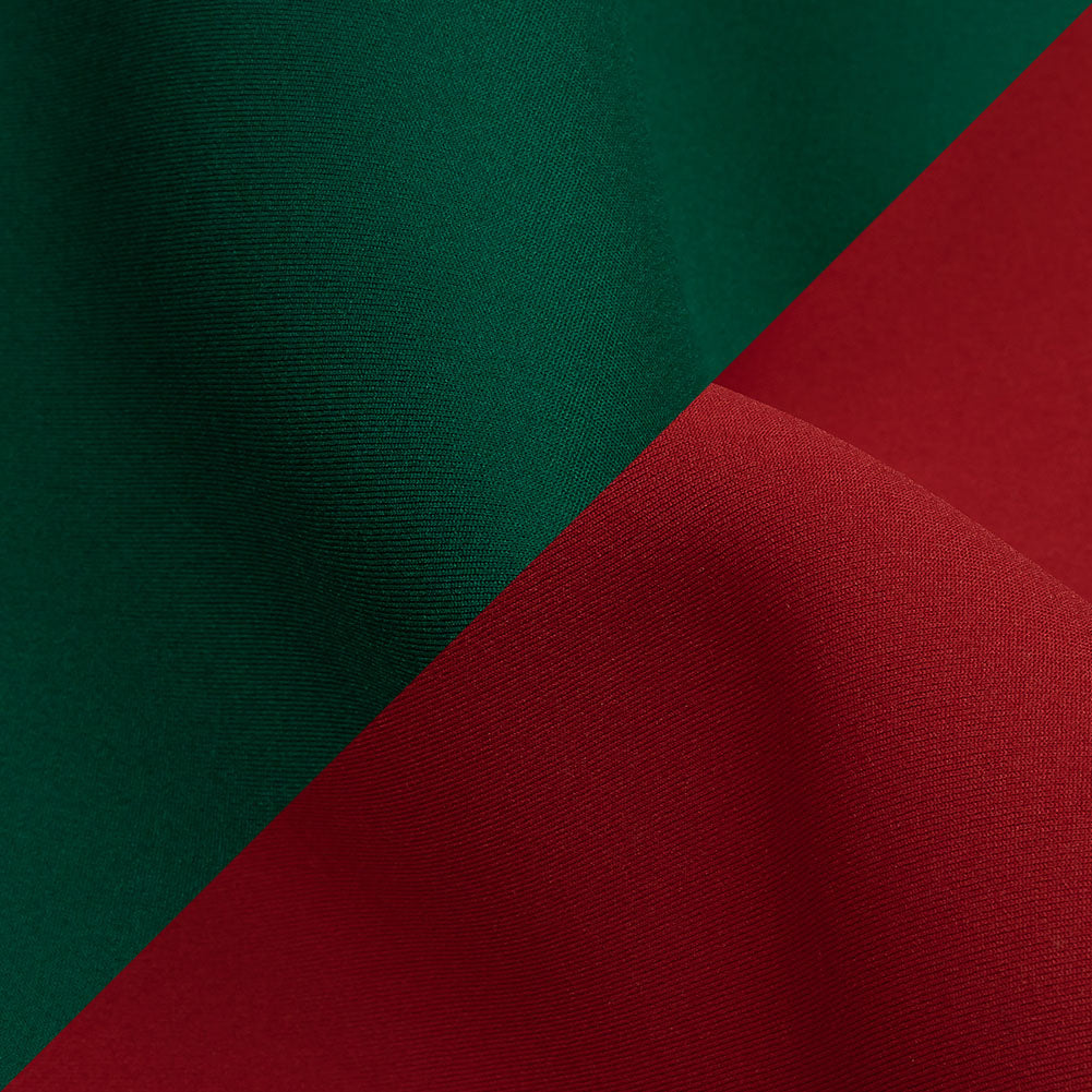 Double Faced Stretch Neoprene 3yd Bundle - Tango Red and Alpine Green - Wave Collection - Detail Double Faced Stretch Neoprene 3yd Bundle - Tango Red and Alpine Green - Wave Collection - Detail