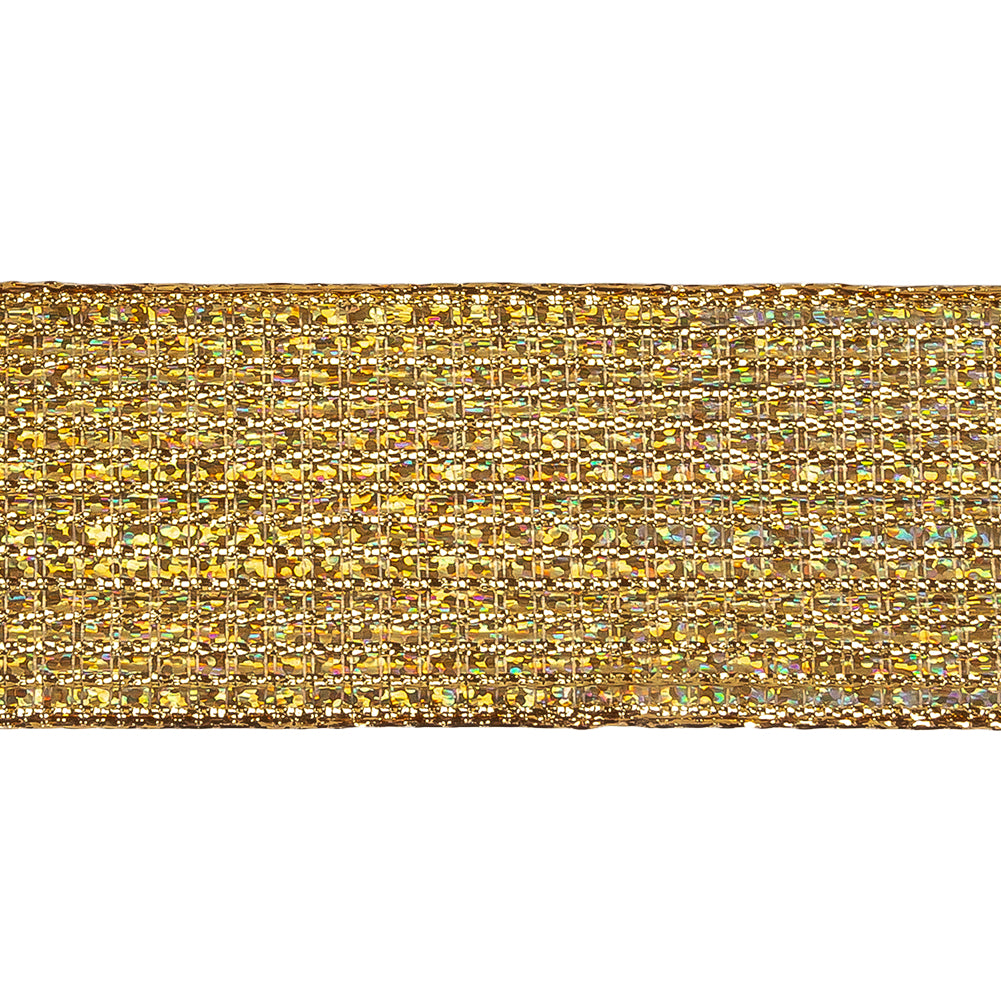 Metallic Gold Iridescent Wire Edged Ribbon - 1.5" Metallic Gold Iridescent Wire Edged Ribbon - 1.5"