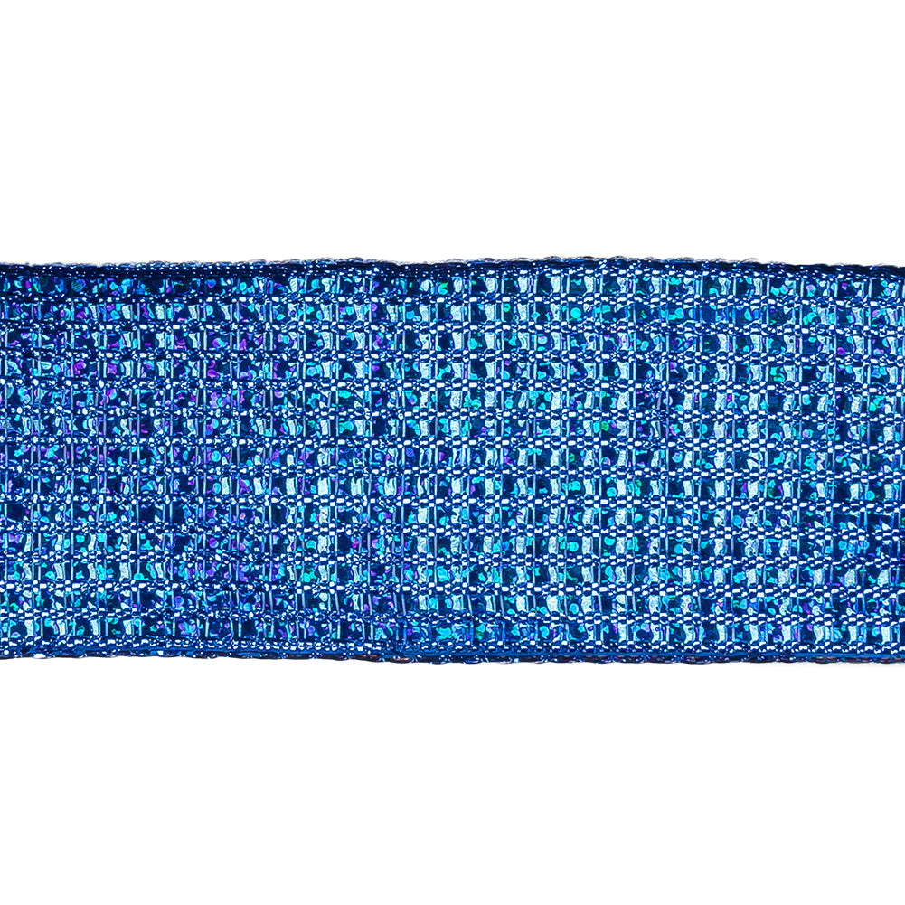 Metallic Royal Blue Iridescent Wire Edged Ribbon - 1.5" Metallic Royal Blue Iridescent Wire Edged Ribbon - 1.5"