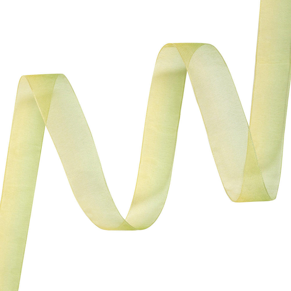 Sheer Yellow and Green Ombre Ribbon - 0.875" Sheer Yellow and Green Ombre Ribbon - 0.875"