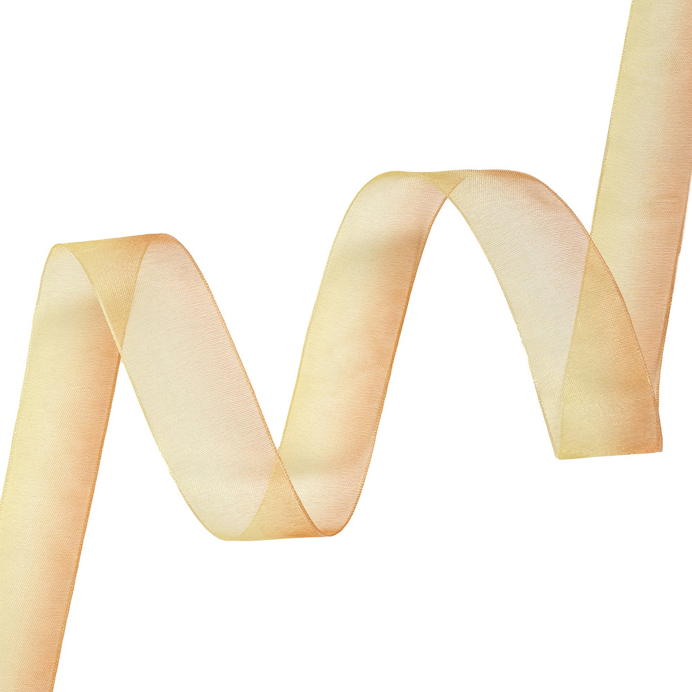 Sheer Yellow and Orange Ombre Ribbon - 0.875" Sheer Yellow and Orange Ombre Ribbon - 0.875"