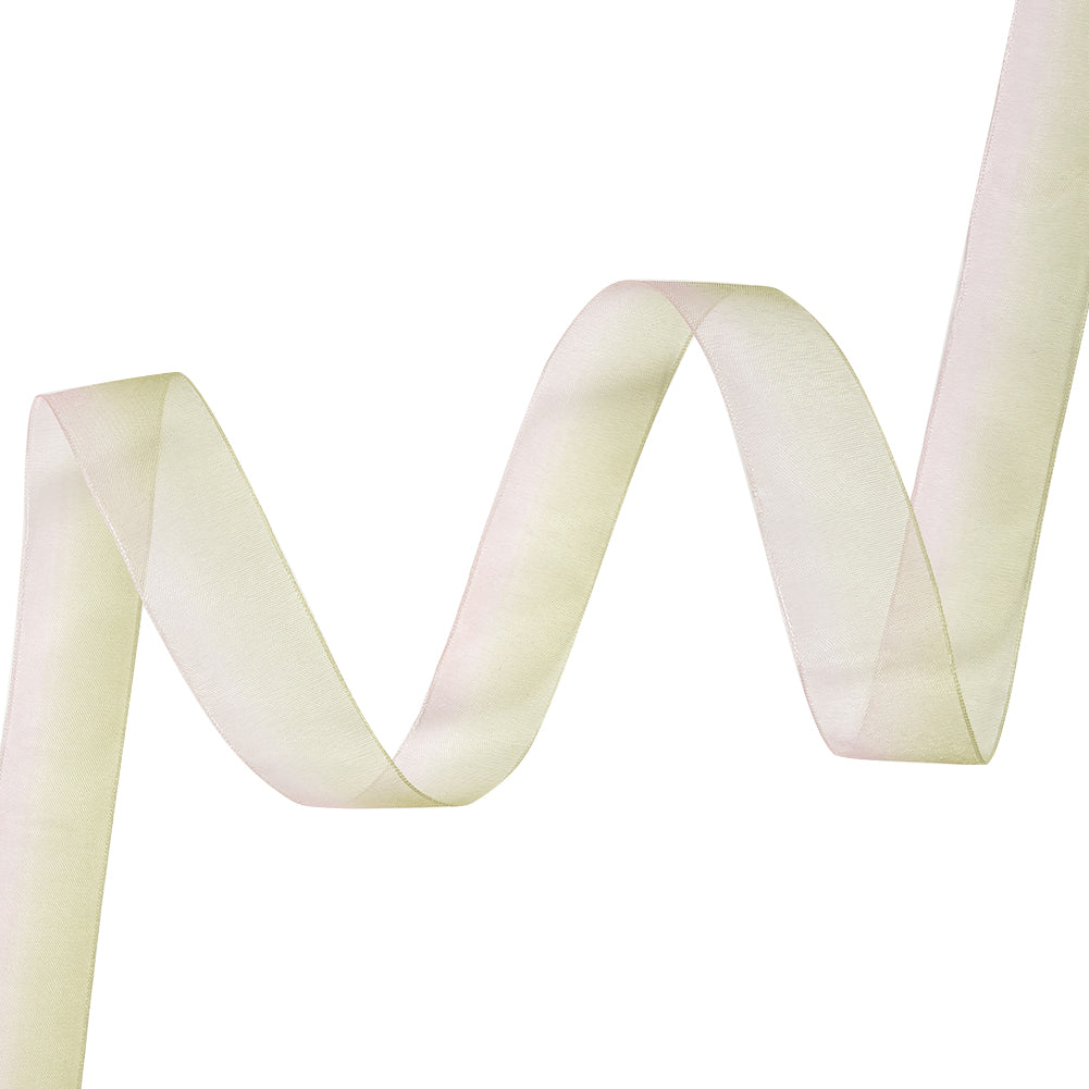 Sheer Green and Pink Ombre Ribbon - 0.875" Sheer Green and Pink Ombre Ribbon - 0.875"