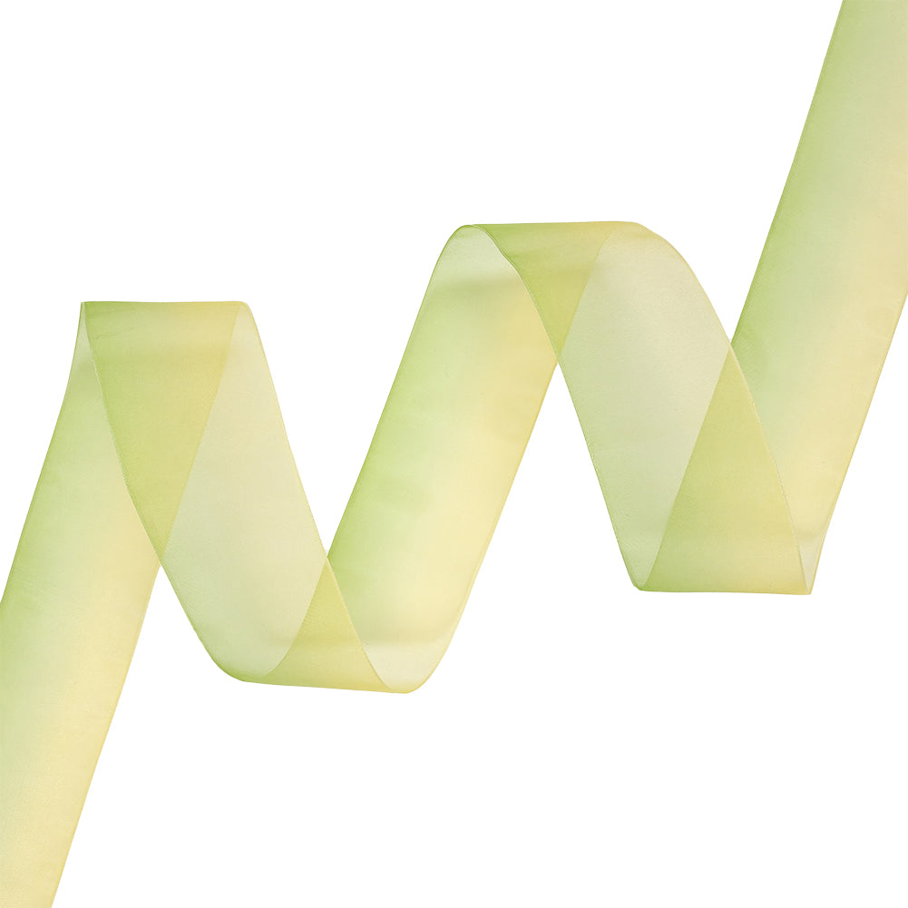 Sheer Yellow and Green Ombre Ribbon - 1.5" Sheer Yellow and Green Ombre Ribbon - 1.5"