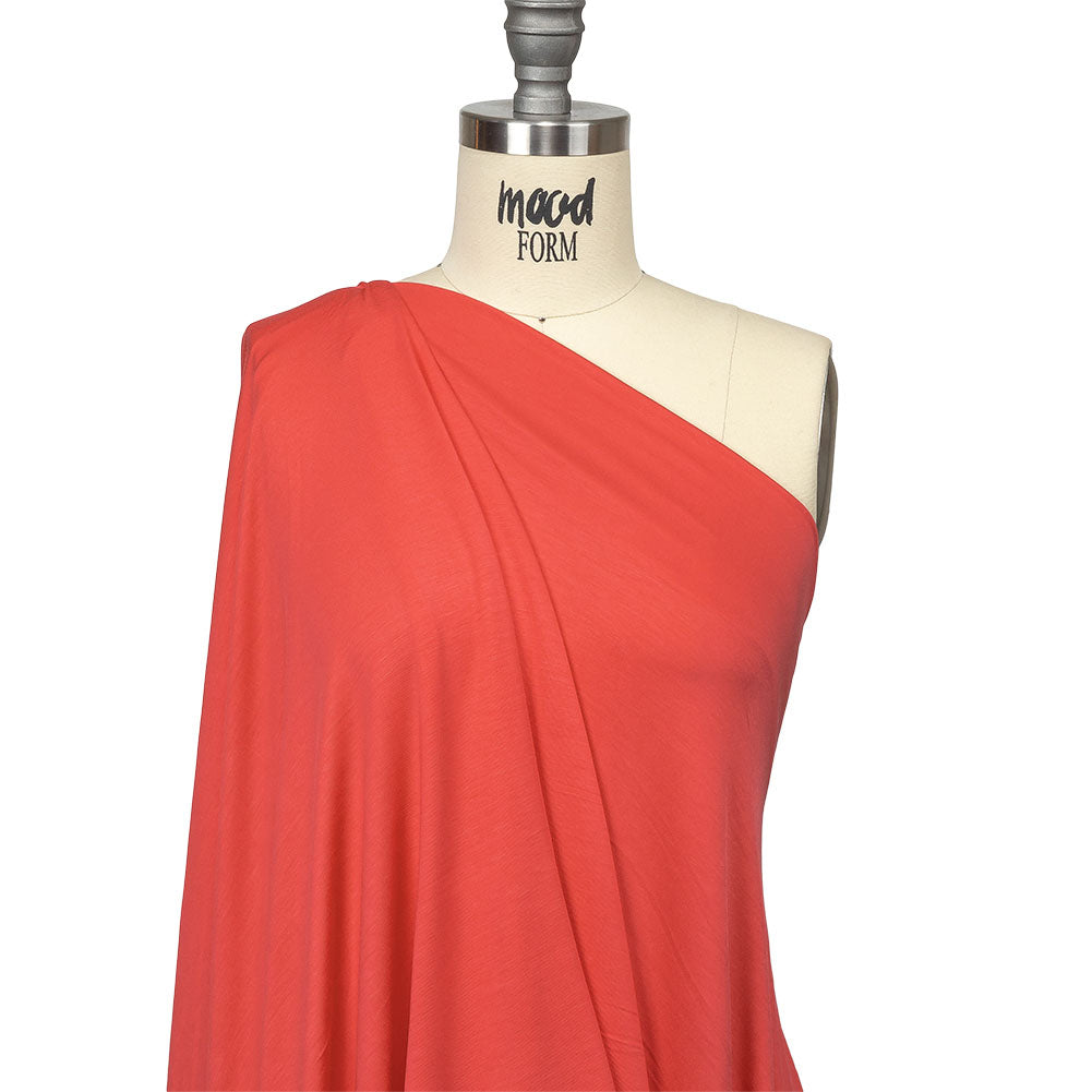 Ultra-Soft Rayon Jersey - Deep Coral - Cyrus Collection Ultra-Soft Rayon Jersey - Deep Coral - Cyrus Collection