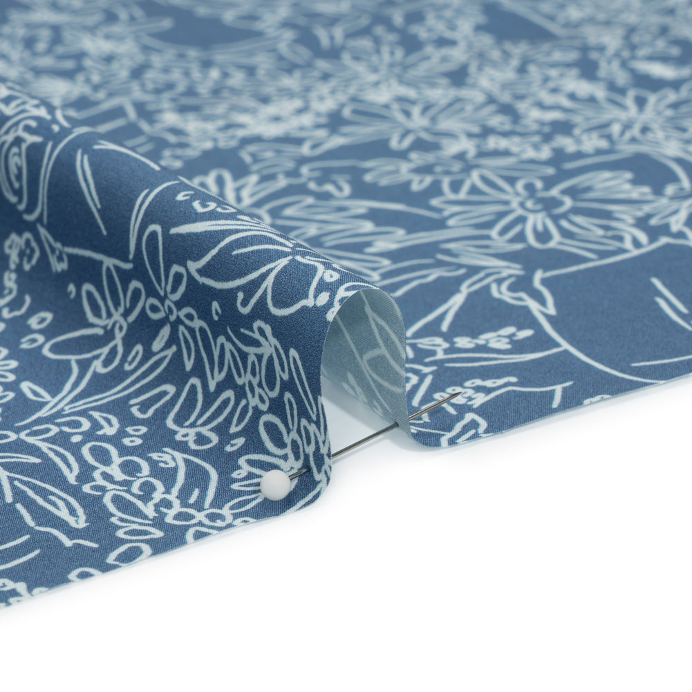 Mood Exclusive Country Blue Potted Pleasantries Cotton Poplin Detail Mood Exclusive Country Blue Potted Pleasantries Cotton Poplin Detail