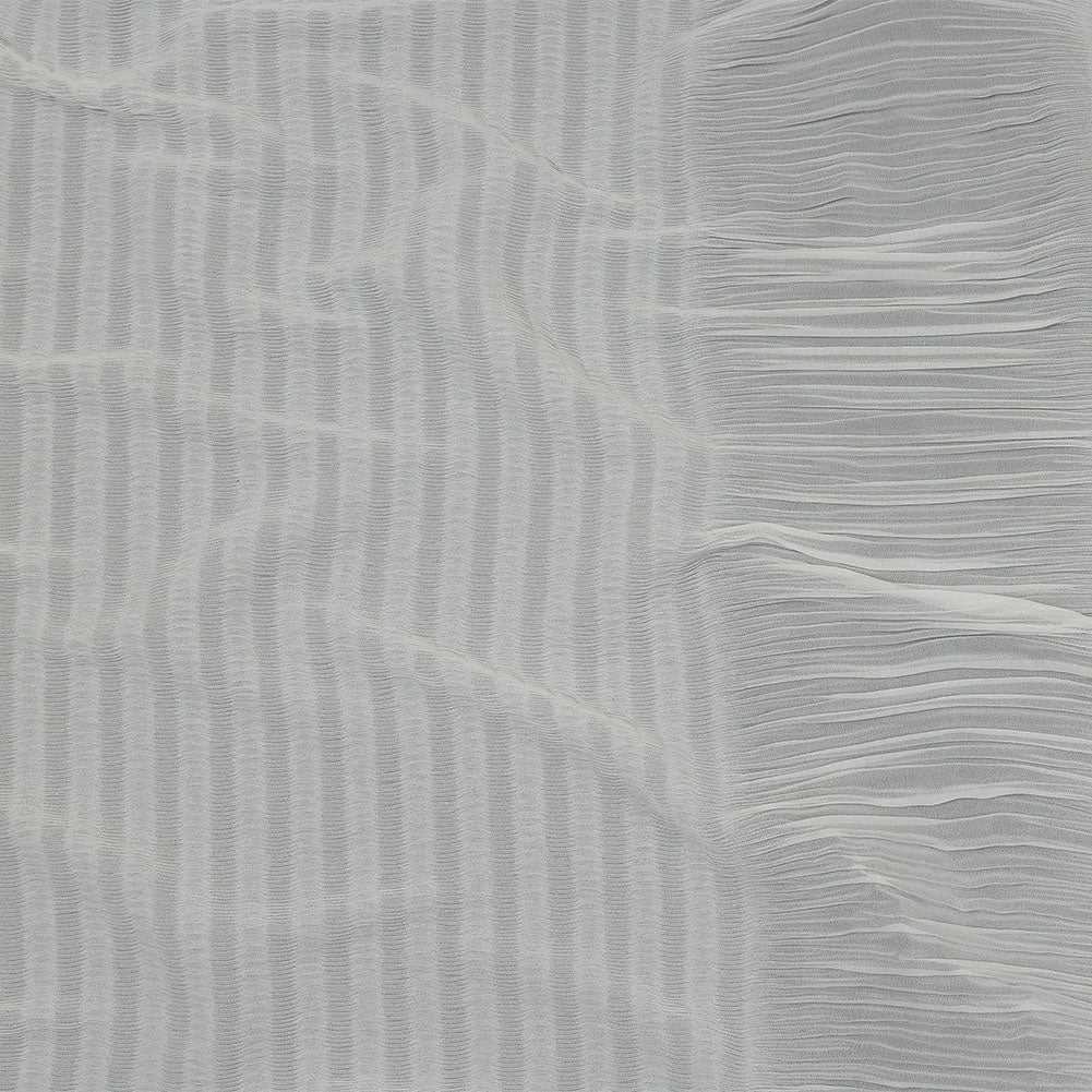 The Row Italian White Pleated Stripes Polyester Chiffon The Row Italian White Pleated Stripes Polyester Chiffon