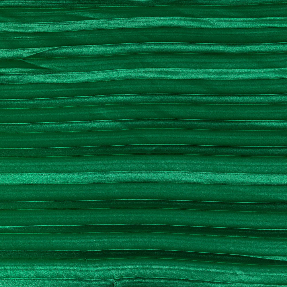 Pleated Stretch Satin - Grass Green - Andreas Collection Pleated Stretch Satin - Grass Green - Andreas Collection