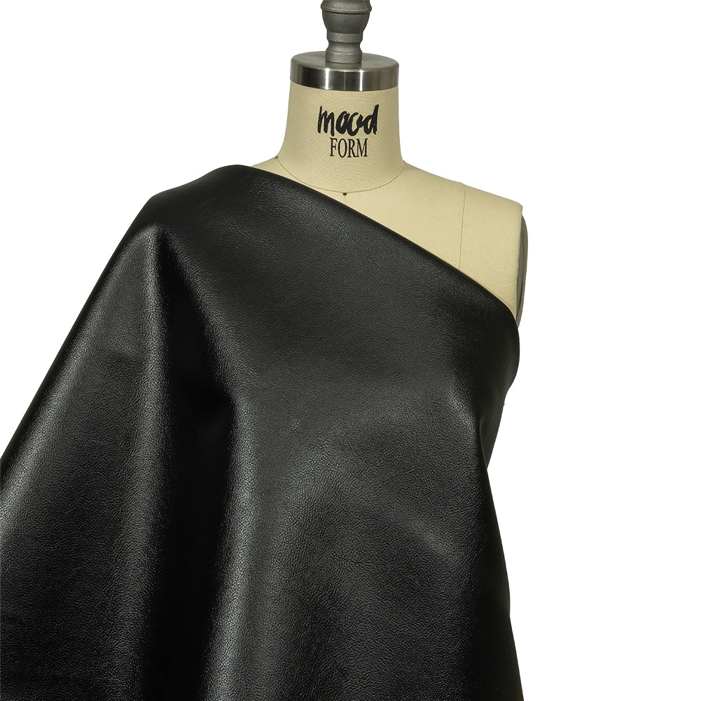 Black Pebbled Heavy Faux Leather Drape Black Pebbled Heavy Faux Leather Drape