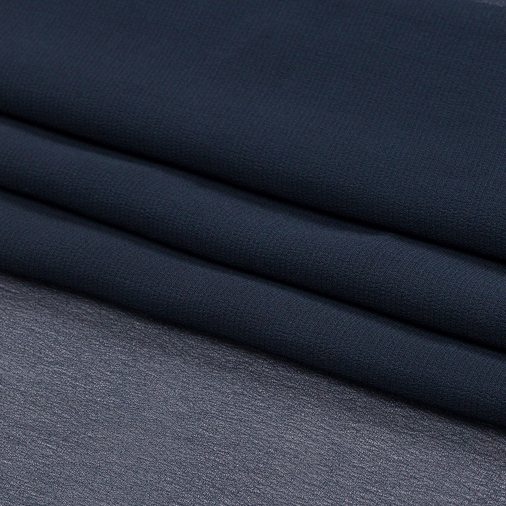 Navy Blue Rayon Chiffon Folded Navy Blue Rayon Chiffon Folded