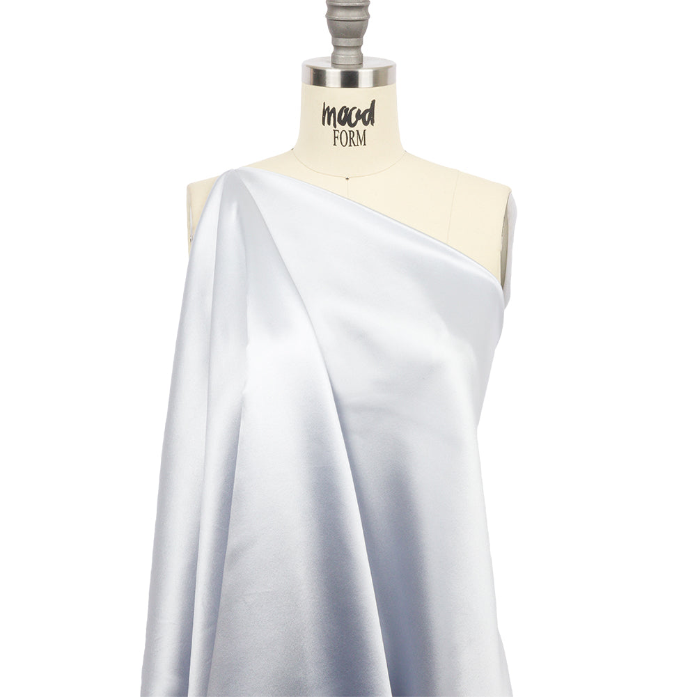 Pastel Blue Silk and Polyester Crepe Back Satin Drape Pastel Blue Silk and Polyester Crepe Back Satin Drape