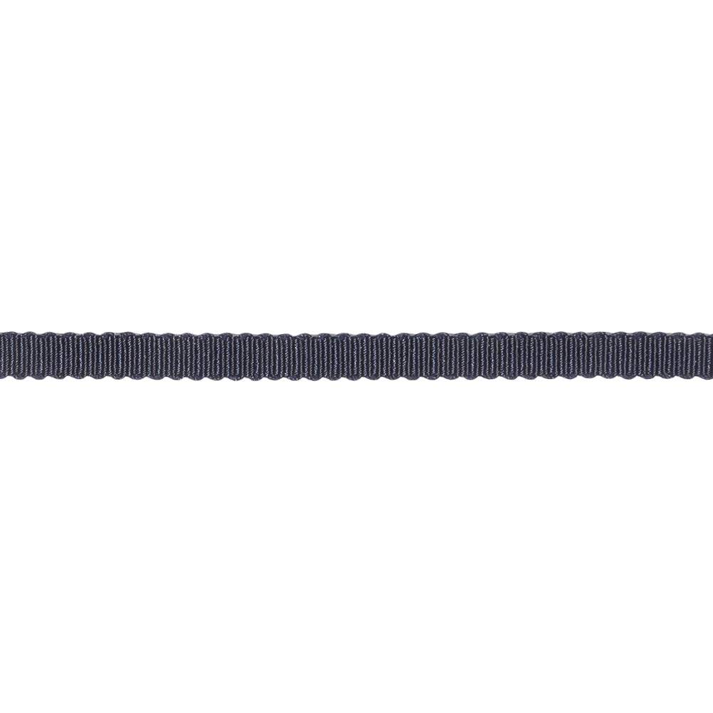 Dark Navy Recycled Polyester Petersham Grosgrain Ribbon - 4mm Dark Navy Recycled Polyester Petersham Grosgrain Ribbon - 4mm