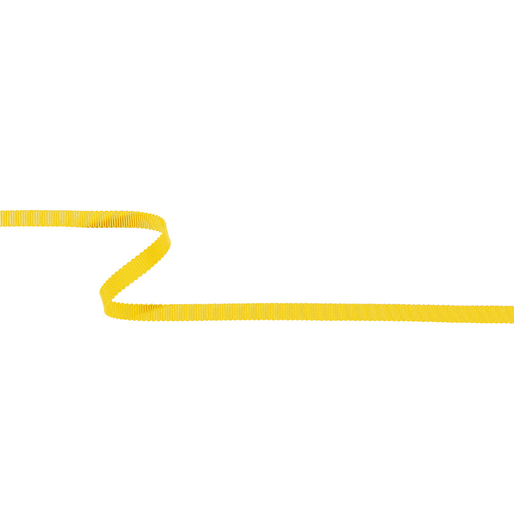 Yellow Recycled Polyester Petersham Grosgrain Ribbon - 6mm Yellow Recycled Polyester Petersham Grosgrain Ribbon - 6mm