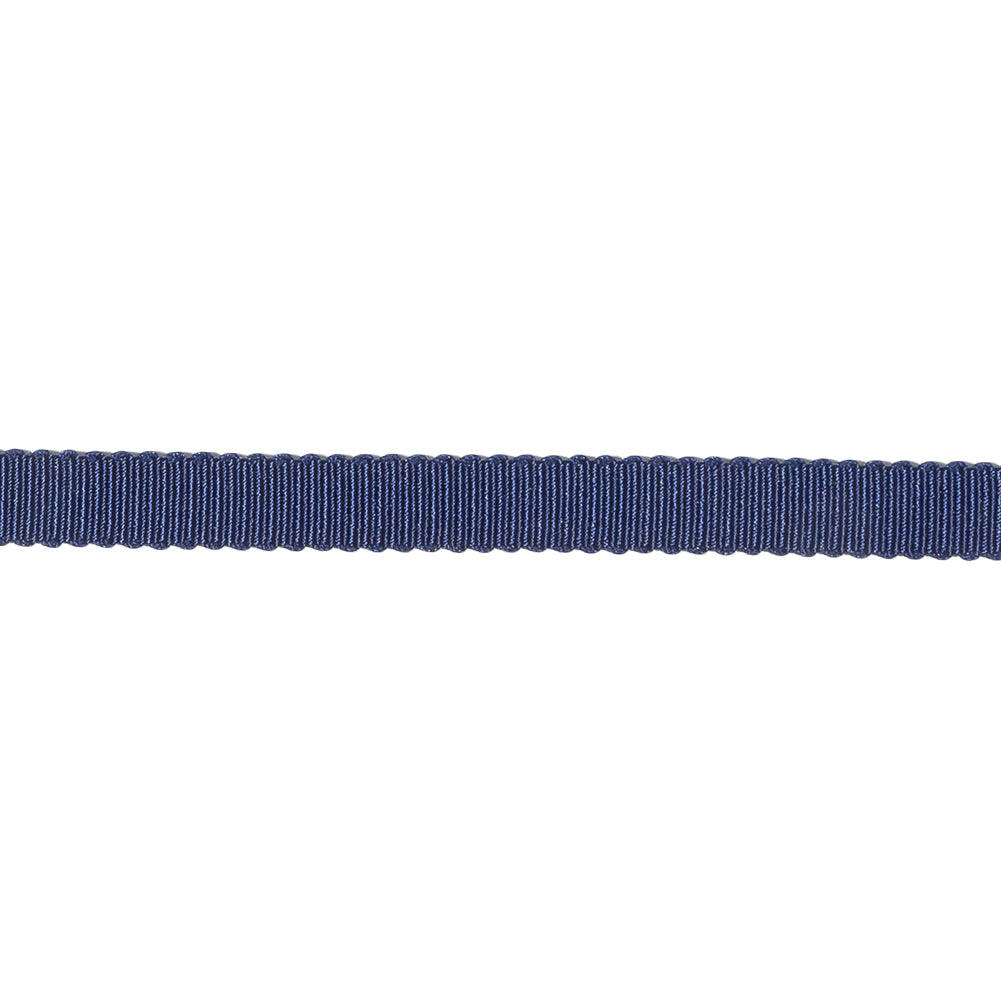 Navy Recycled Polyester Petersham Grosgrain Ribbon - 6mm Navy Recycled Polyester Petersham Grosgrain Ribbon - 6mm