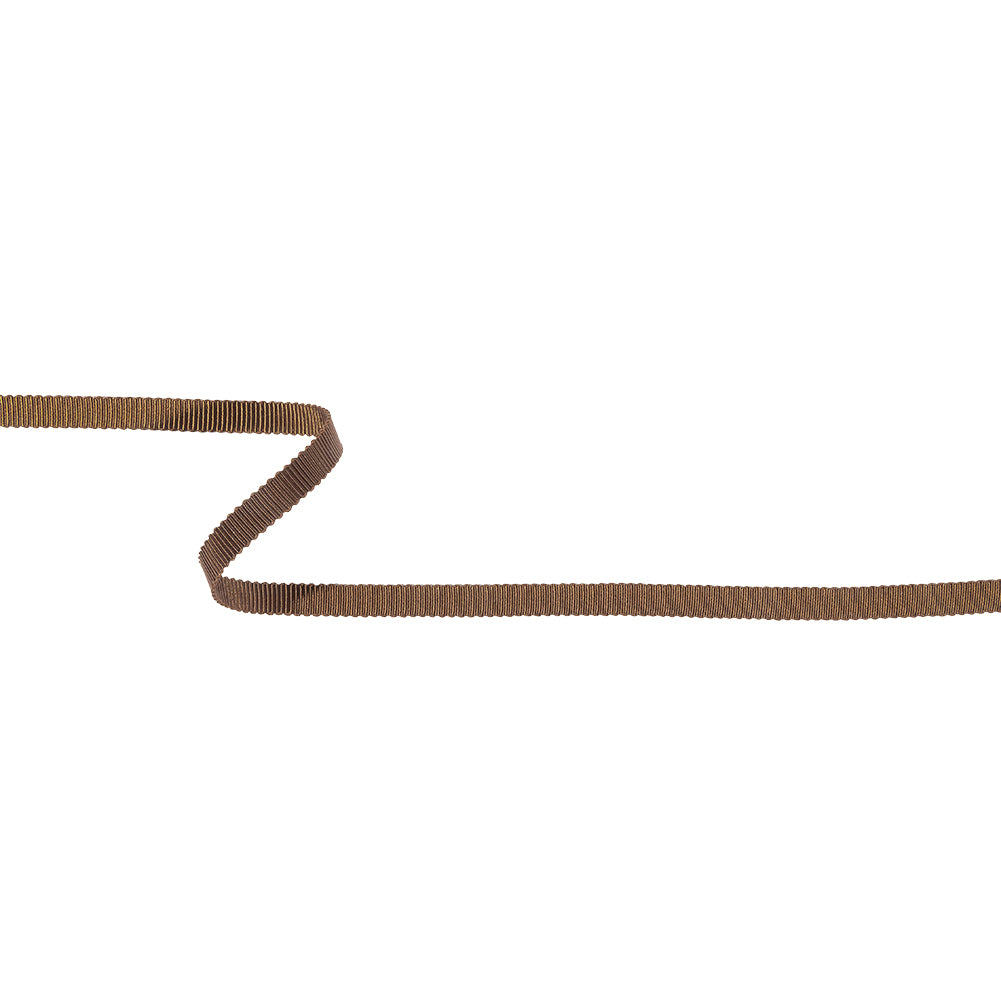 Brown Recycled Polyester Petersham Grosgrain Ribbon - 6mm Brown Recycled Polyester Petersham Grosgrain Ribbon - 6mm