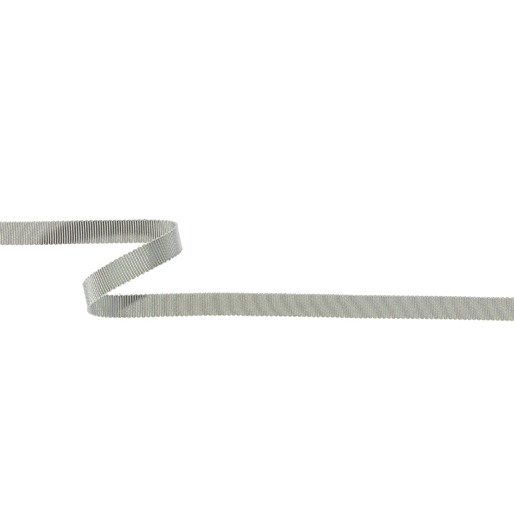 Light Gray Recycled Polyester Petersham Grosgrain Ribbon - 9mm Light Gray Recycled Polyester Petersham Grosgrain Ribbon - 9mm