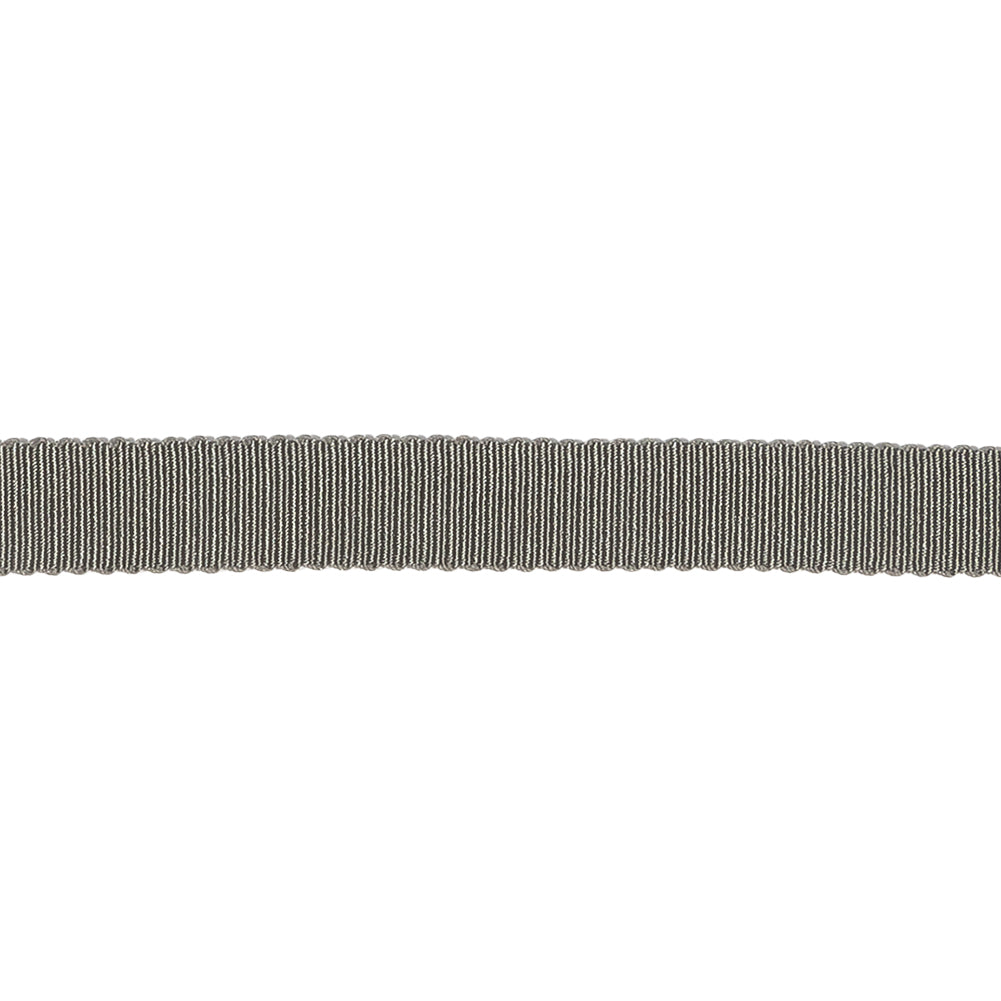 Forged Iron Recycled Polyester Petersham Grosgrain Ribbon - 9mm Forged Iron Recycled Polyester Petersham Grosgrain Ribbon - 9mm